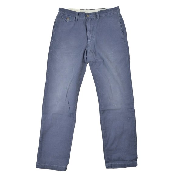 NEW Vintage Polo Ralph Lauren Chinos Pants 31 35 36 38 42 Faded Blue Slim GI Fit
